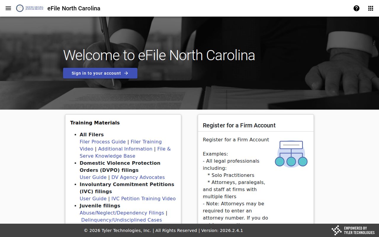 Cherokee County case search electronic filing service