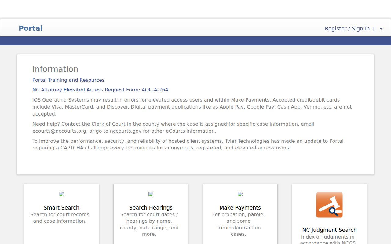 Cherokee County court docket North Carolina eCourts Portal