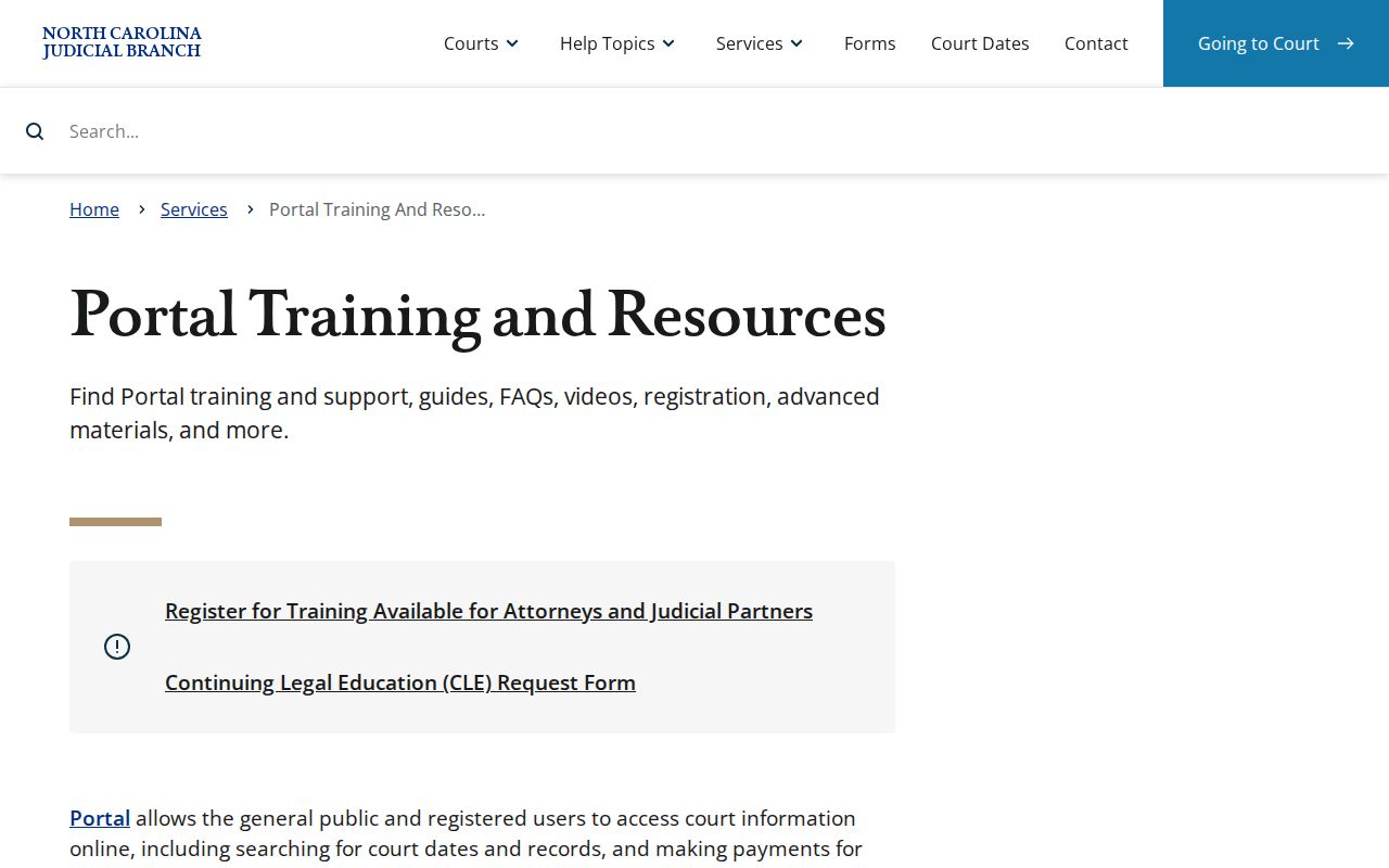 Cherokee County court docket Portal training resources