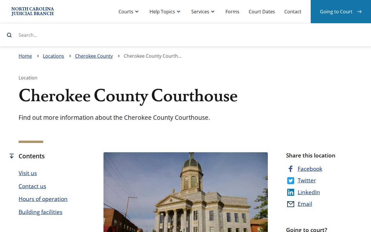 Cherokee County court docket Cherokee County Courthouse