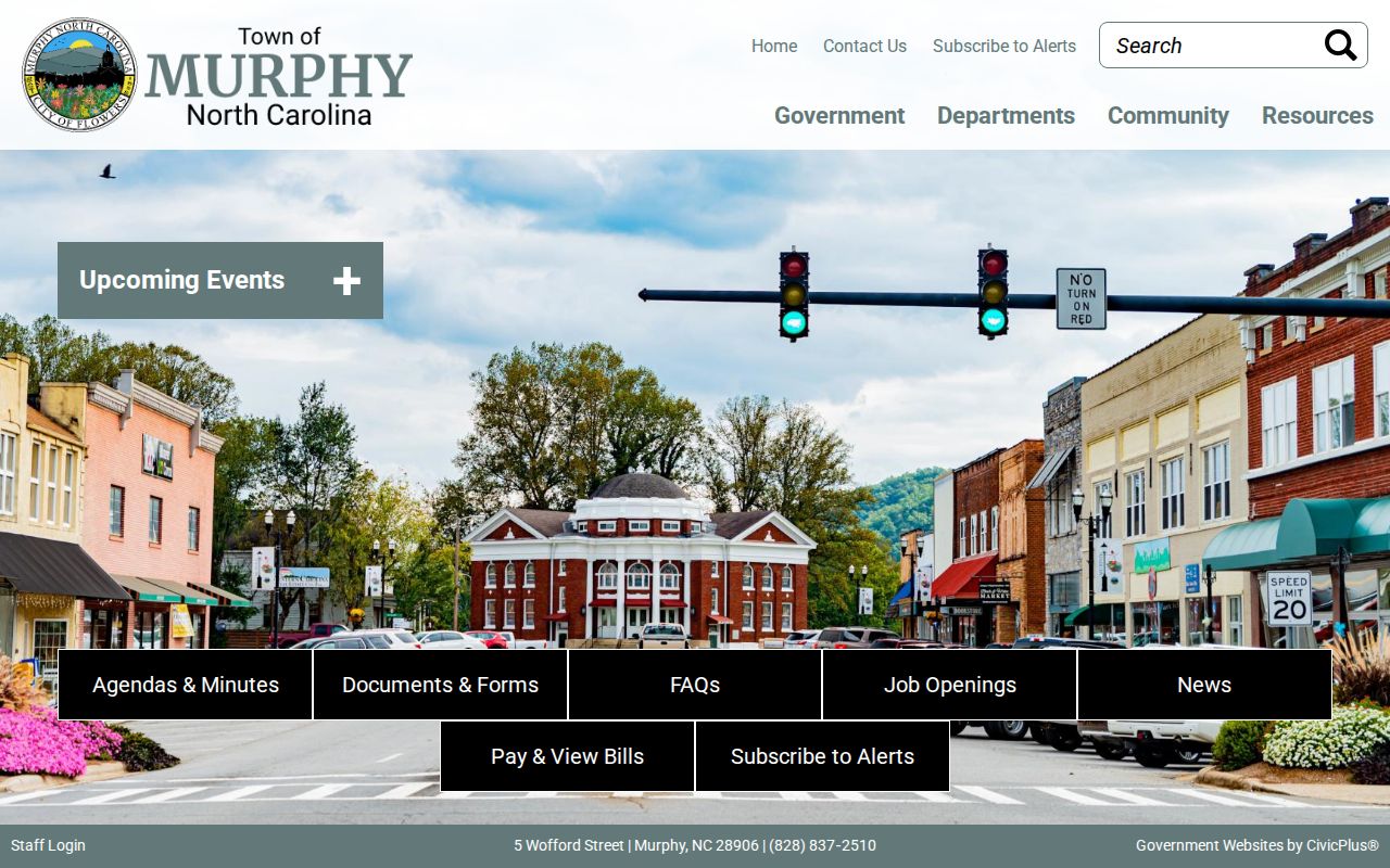 Murphy court records image from Town of Murphy government source