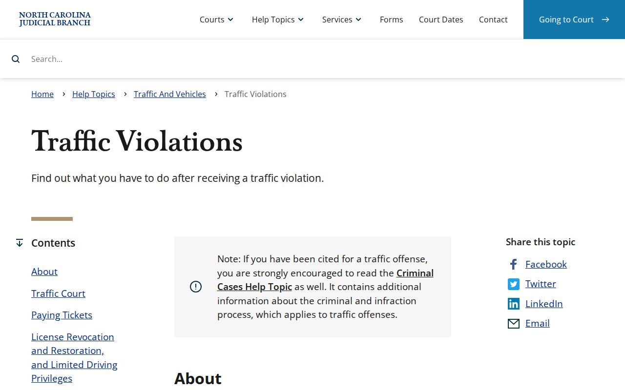 Cherokee County traffic court records traffic violations information